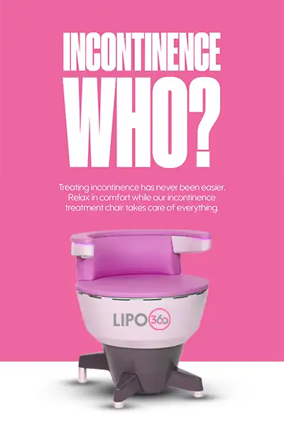 LIPO360 EMS Chair Can Help with Urinary Incontinence 2 Image of a urinary incontinence treatment seat Hastings